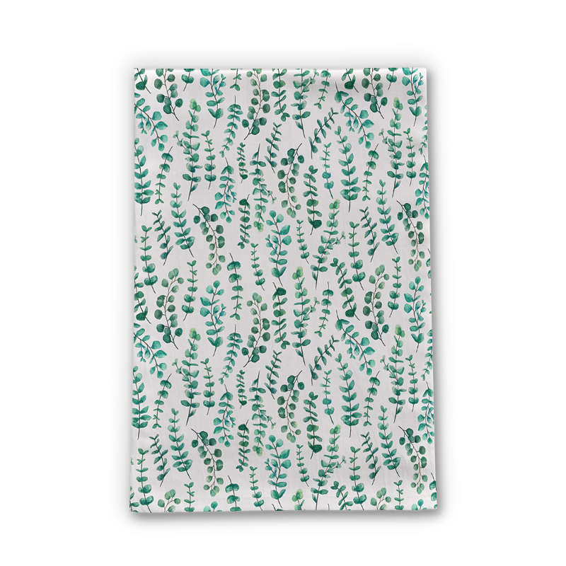 Eucalyptus Watercolor Tea Towel